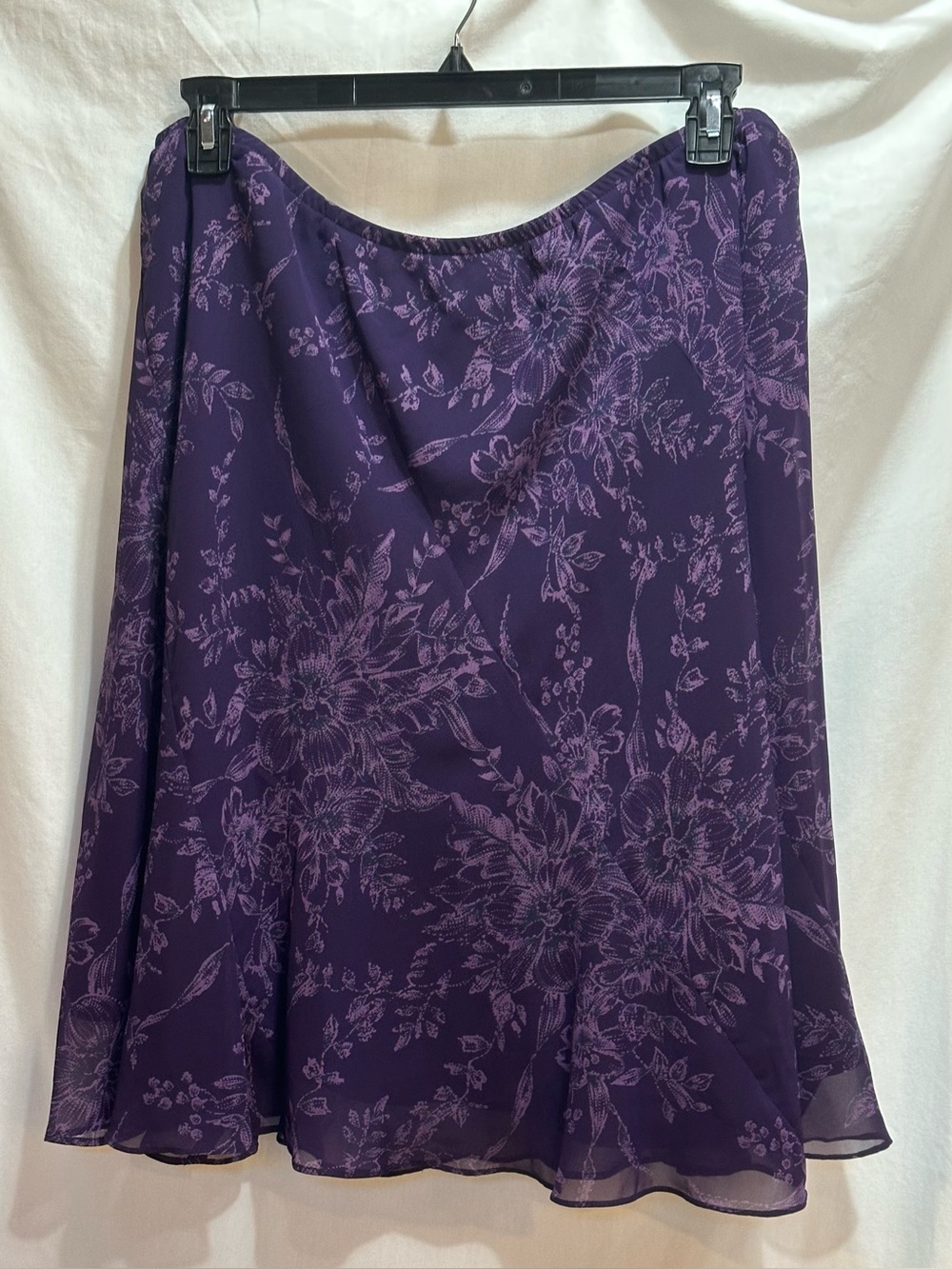 Worthington Purple Floral Skirt